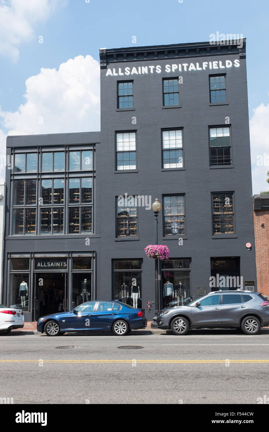 All Saints clothing store on M St NW in Washington DC Stock