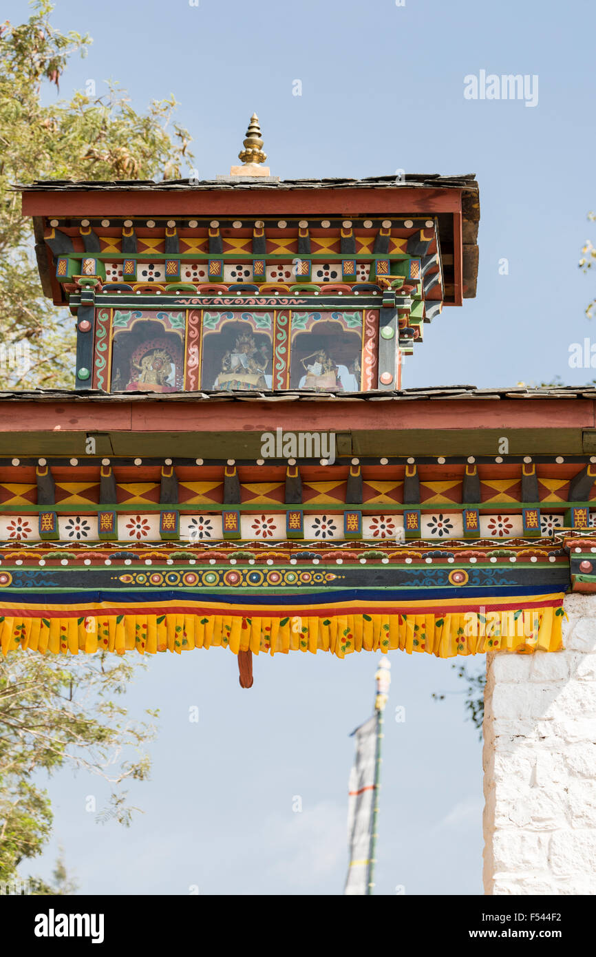 Chimi Lakhang near Lobesa, Punakha, Bhutan Stock Photo