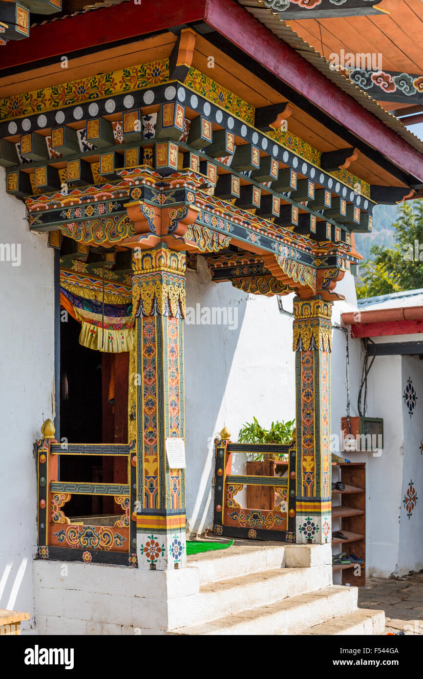 Chimi Lakhang near Lobesa, Punakha, Bhutan Stock Photo