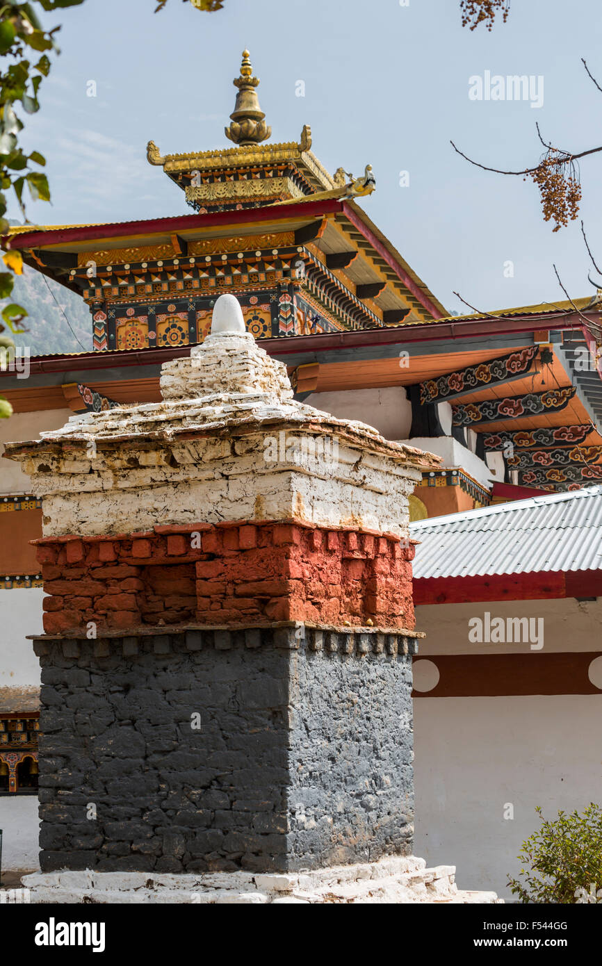Chimi Lakhang near Lobesa, Punakha, Bhutan Stock Photo