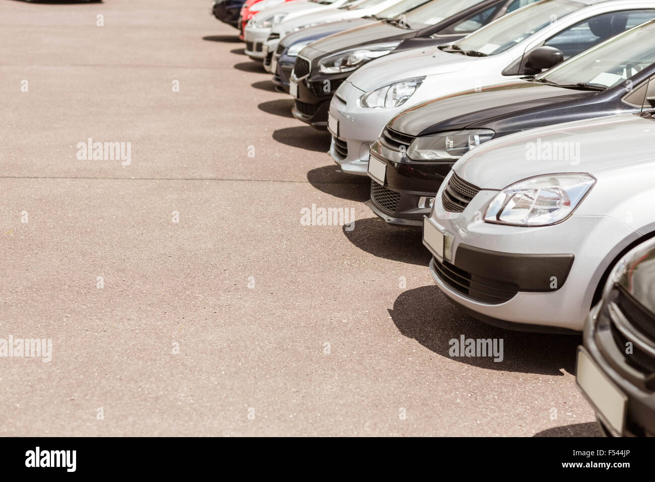 View of row new car Stock Photo