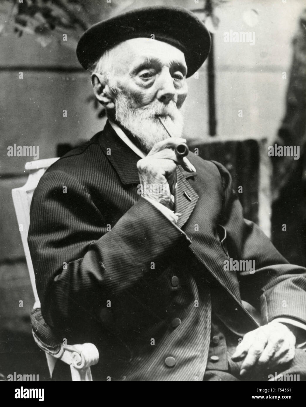 Portrait of the French painter Pierre-Auguste Renoir, France Stock Photo