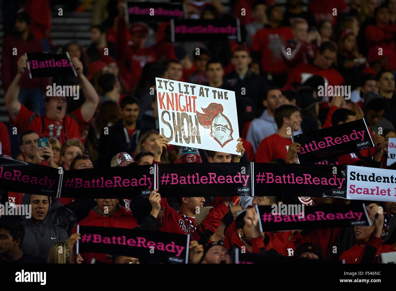 Rutgers' student body get ready for NCAA football action between the ...
