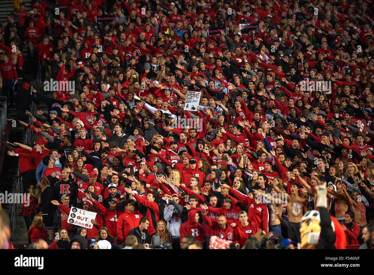 Rutgers' student body get ready for NCAA football action between the ...