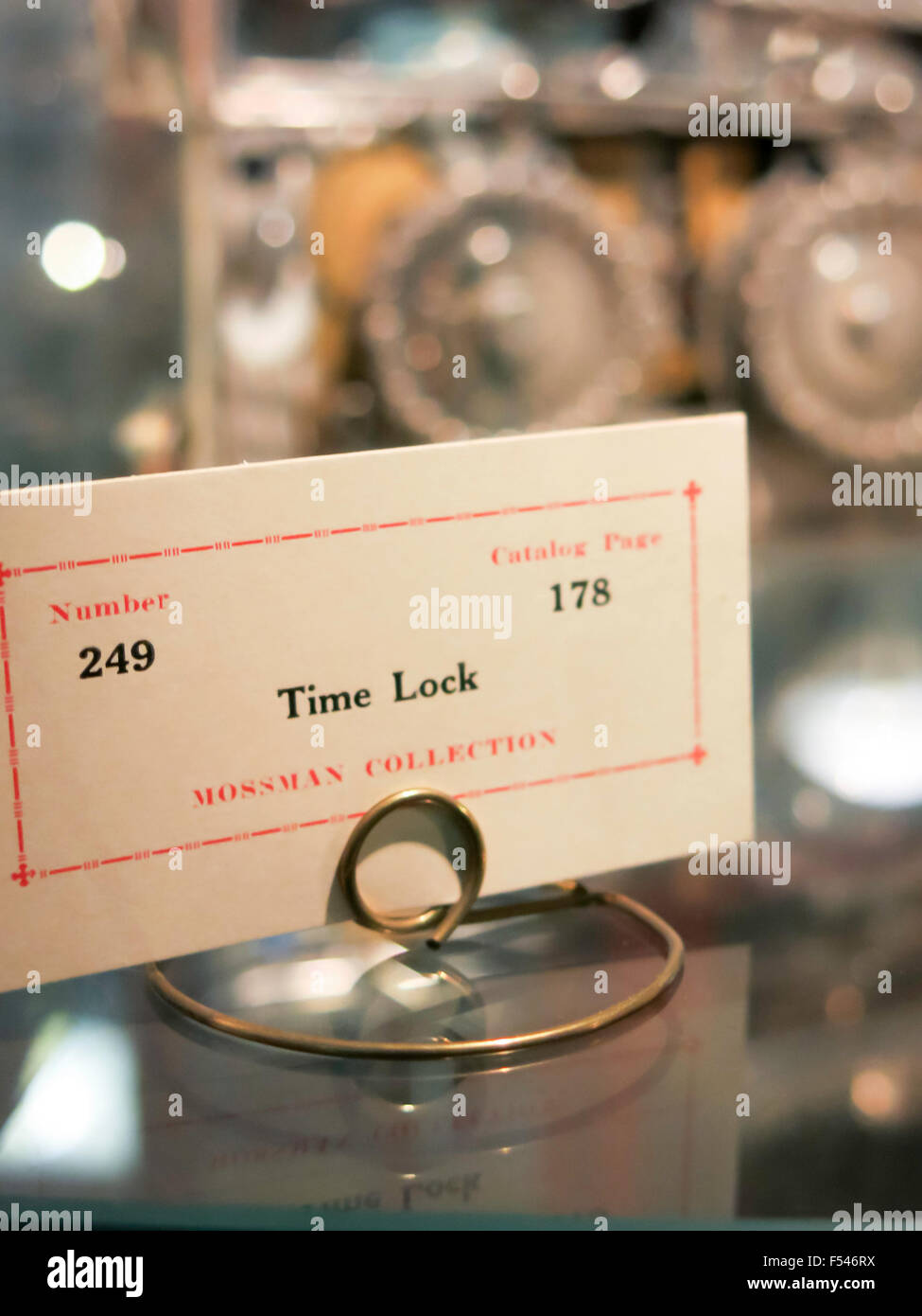 John M. Mossman Lock Collection at The General Society of Mechanics & Tradesmen of the City of New York, NYC Stock Photo