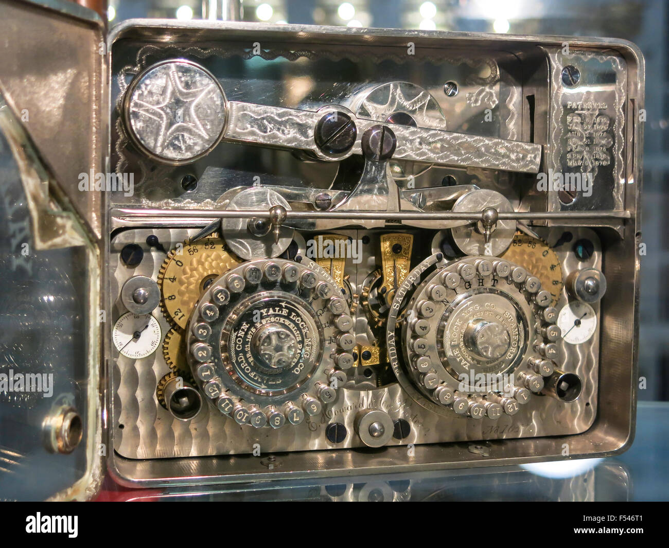 John M. Mossman Lock Collection at The General Society of Mechanics & Tradesmen of the City of New York, NYC Stock Photo