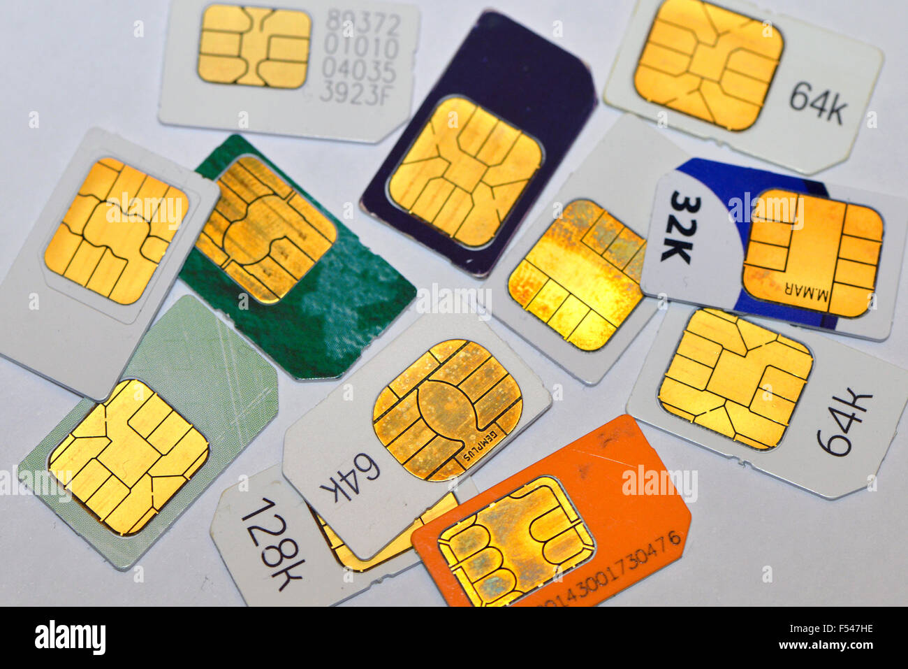 Mobile phone SIM cards Stock Photo Alamy