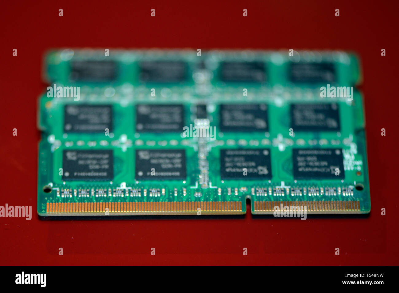 Computer RAM Memory Chips Stock Photo