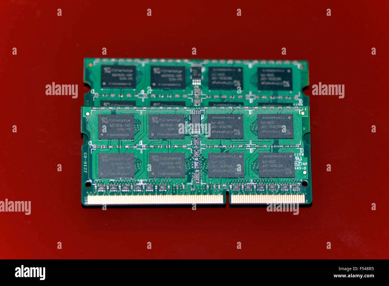 Computer RAM Memory Chips Stock Photo