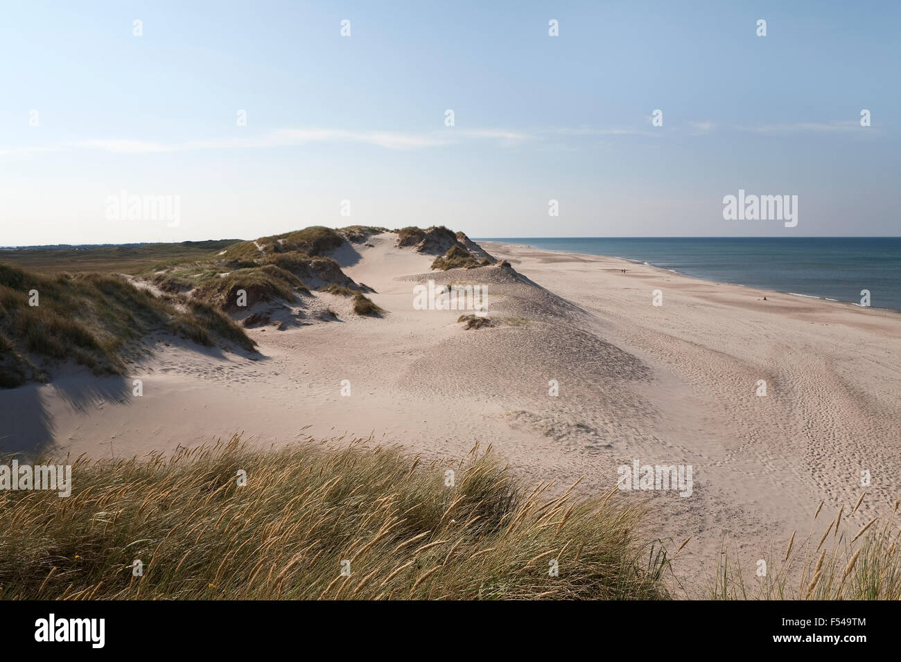 The Beach at White Sands. The beach south of the town of Hvide Sande in  Denmark has indeed white sands Stock Photo - Alamy