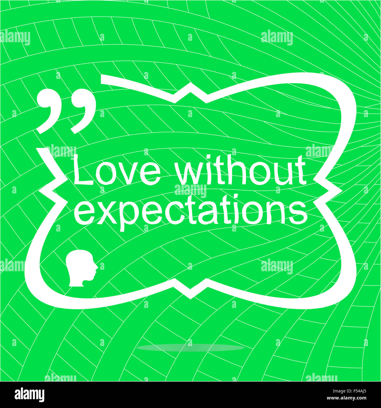 Love without expectations. Inspirational motivational quote. Simple