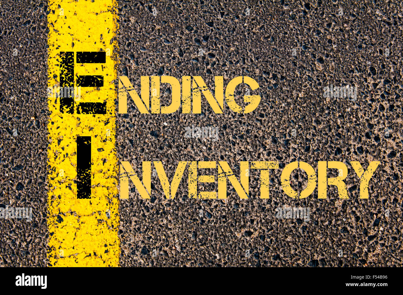 Concept image of Business Acronym EI as ENDING INVENTORY written over ...