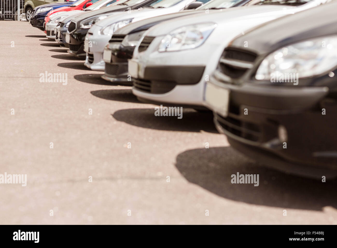 View of row new car Stock Photo