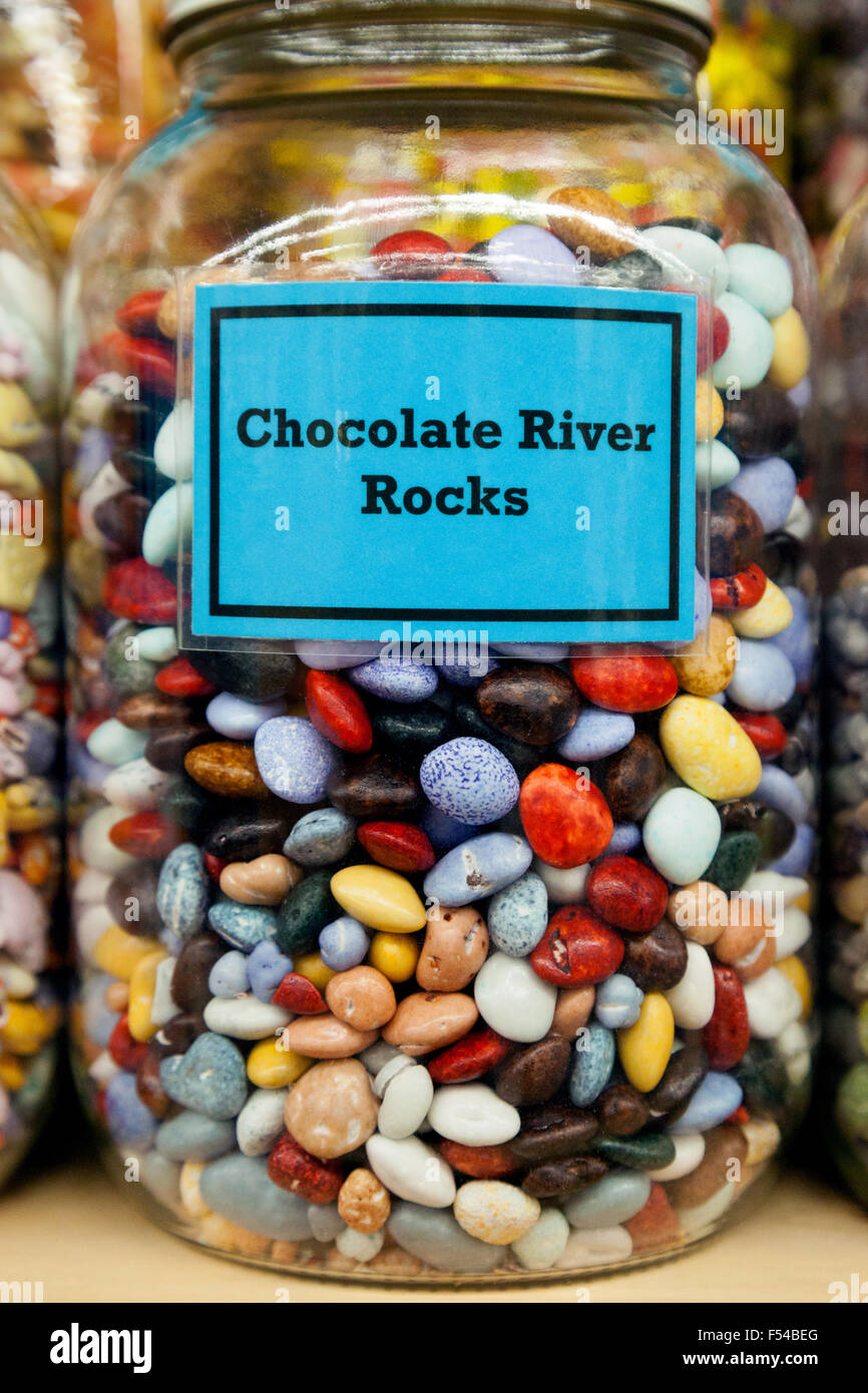 A big jar of colorful candy sweets , USA Stock Photo