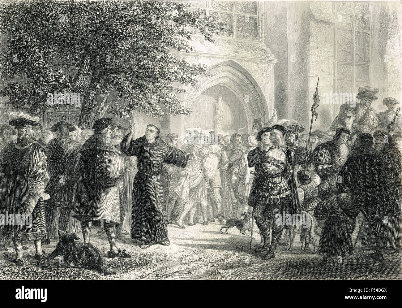 Luther Sale of Indulgences the 95 propositions October 31 1517 Stock