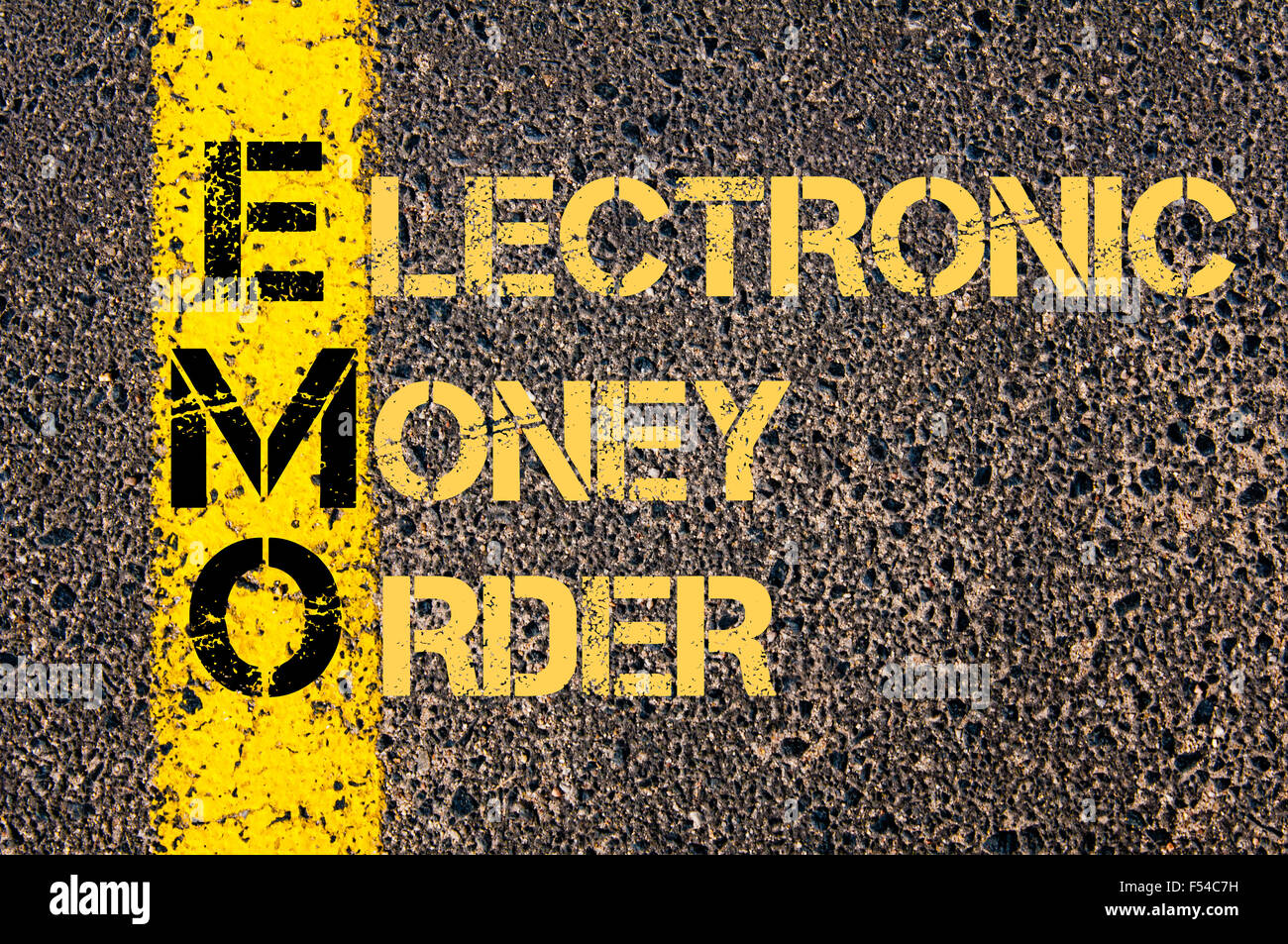 Concept image of Business Acronym EMO as ELECTRONIC MONEY ORDER written