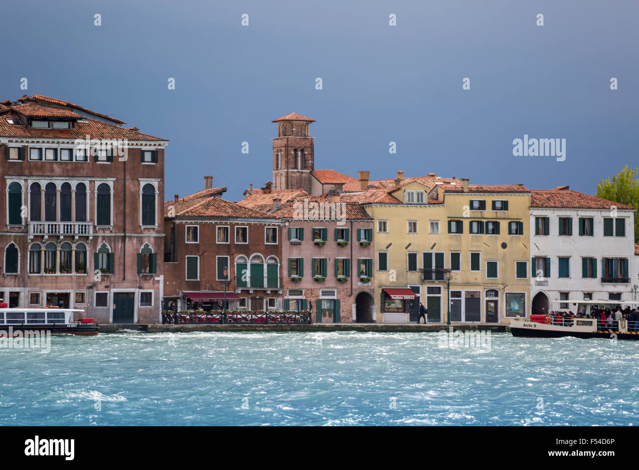 Giudecca from the Venetian Lagoon, Italy Stock Photo