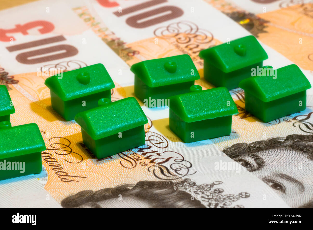 Concept picture exploring Housing shortage, mortgage and money issues in the UK Stock Photo