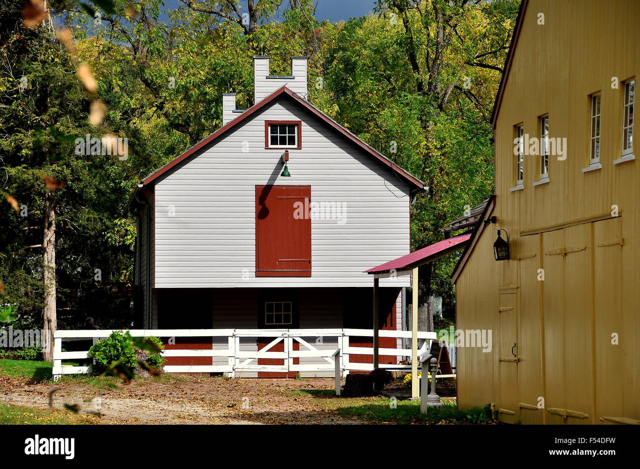 Lancaster, Pennsylvania Wooden building and Yellow Barn at the Landis