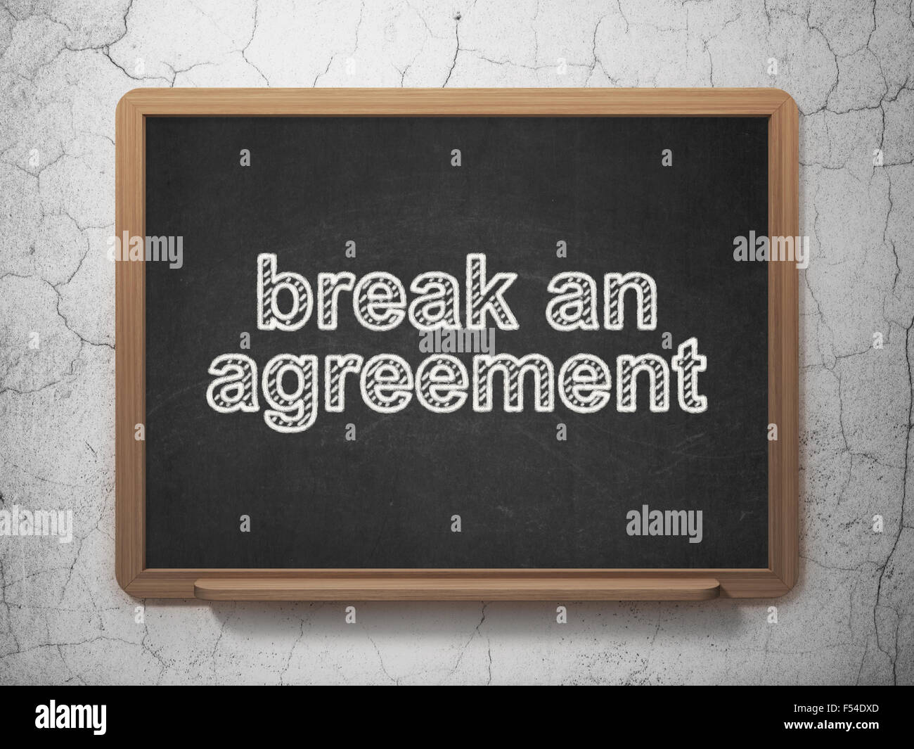 Law concept: Break An Agreement on chalkboard background Stock Photo ...