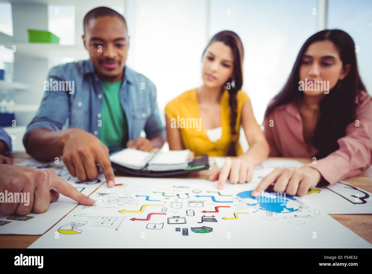 Young creative team having a meeting Stock Photo