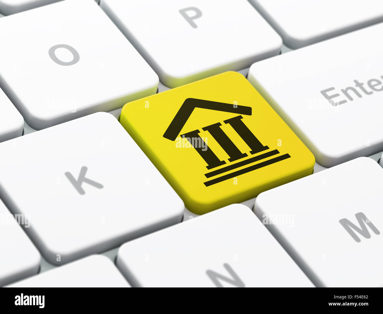 Law concept: Courthouse on computer keyboard background Stock Photo - Alamy