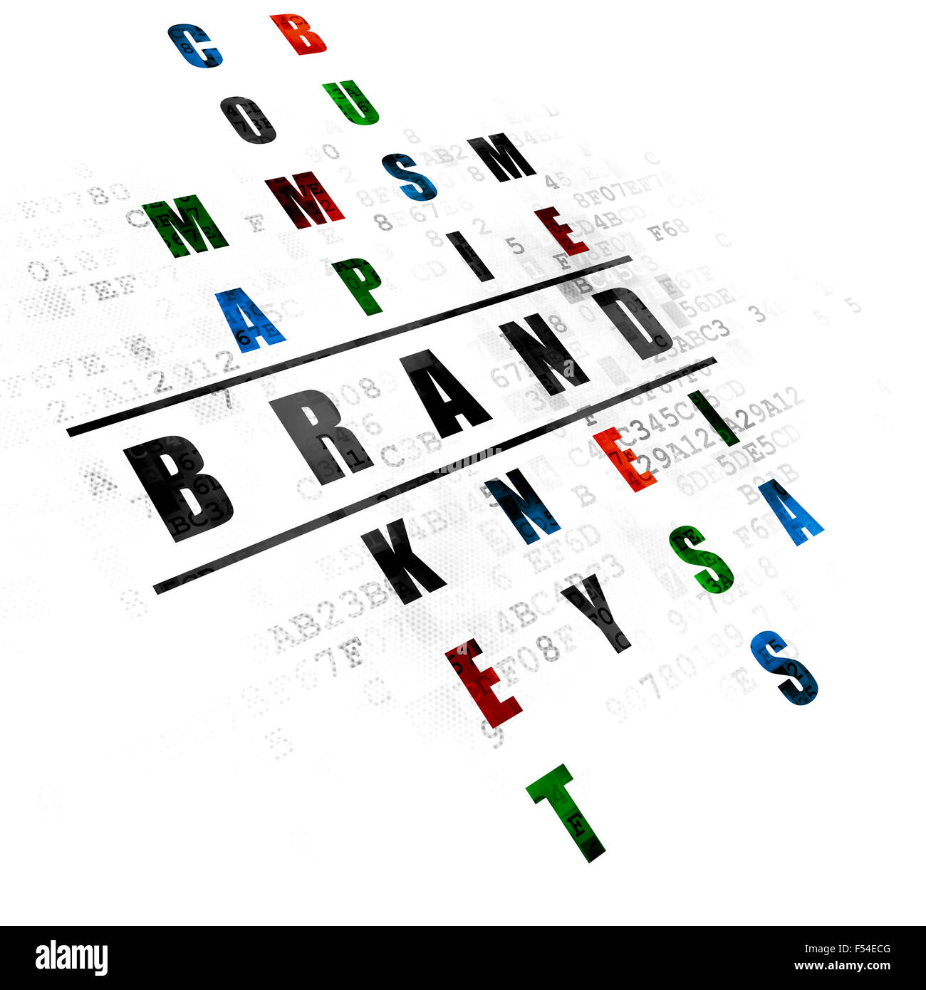 Marketing concept Brand in Crossword Puzzle Stock Photo Alamy