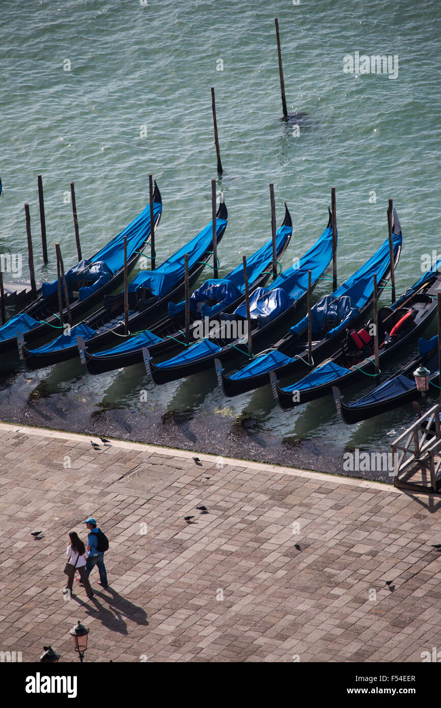 Gondolas at St. Mark's Square, Venice, Italy Stock Photo