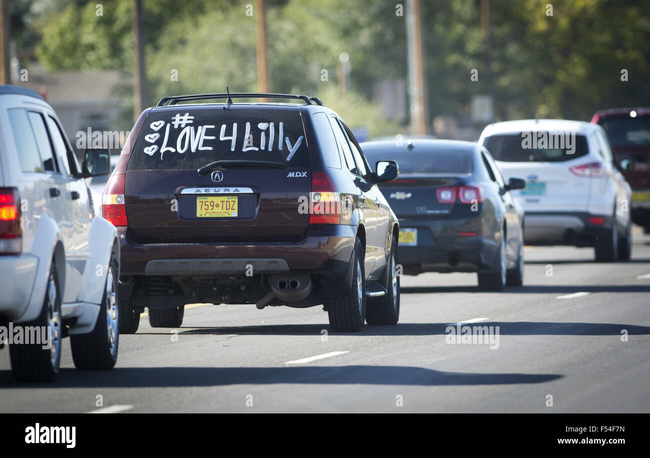 Usa. 27th Oct, 2015. 102715.After the funeral of fouryearold Lilly