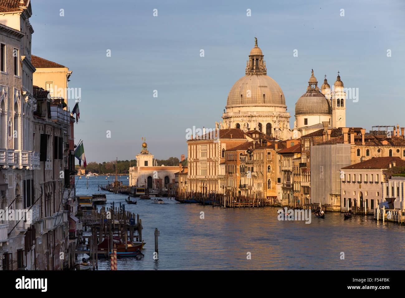 Sunrise on the Grand Canal, Venice, Italy Stock Photo
