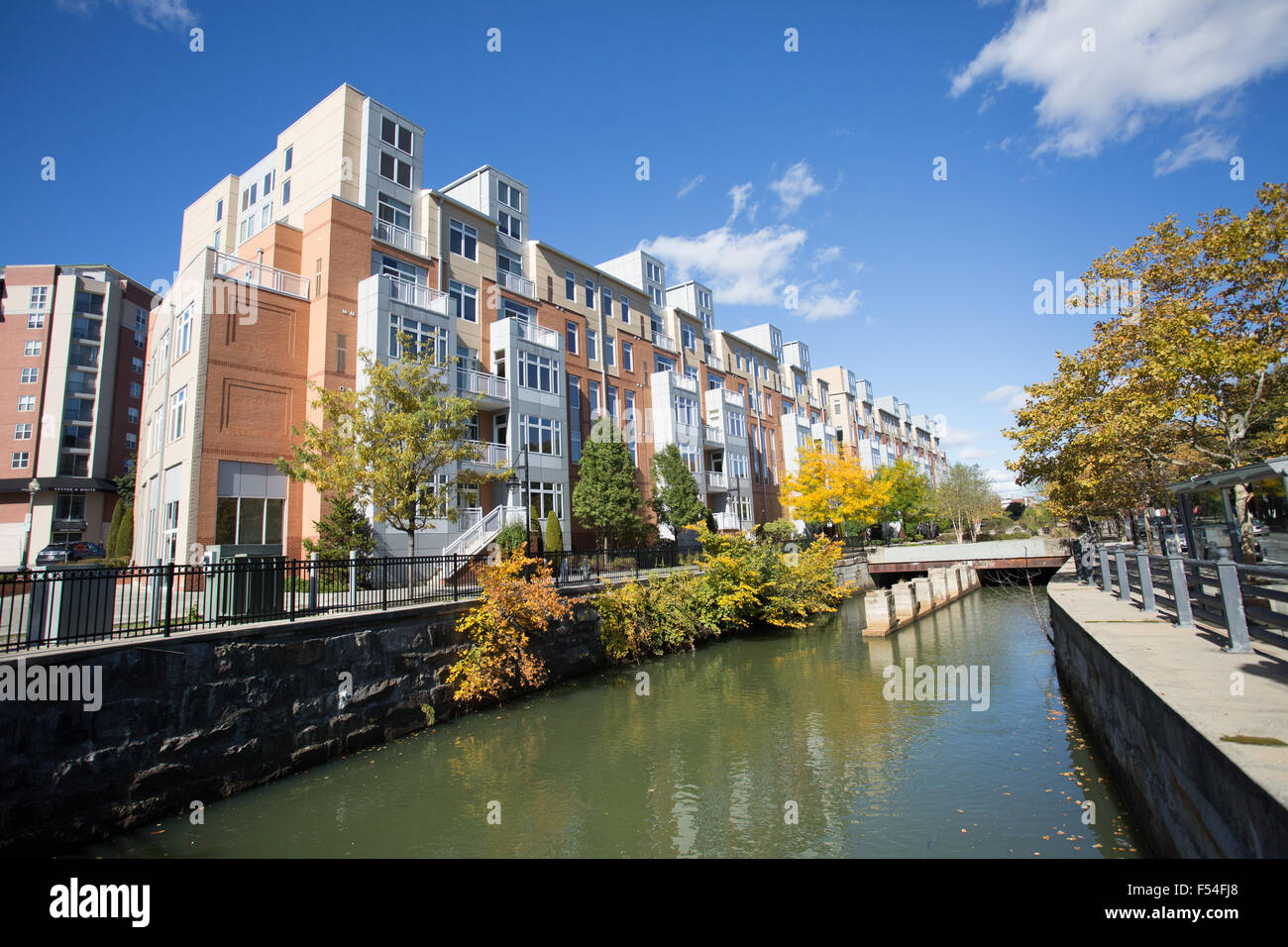 town home providence rhode island Stock Photo