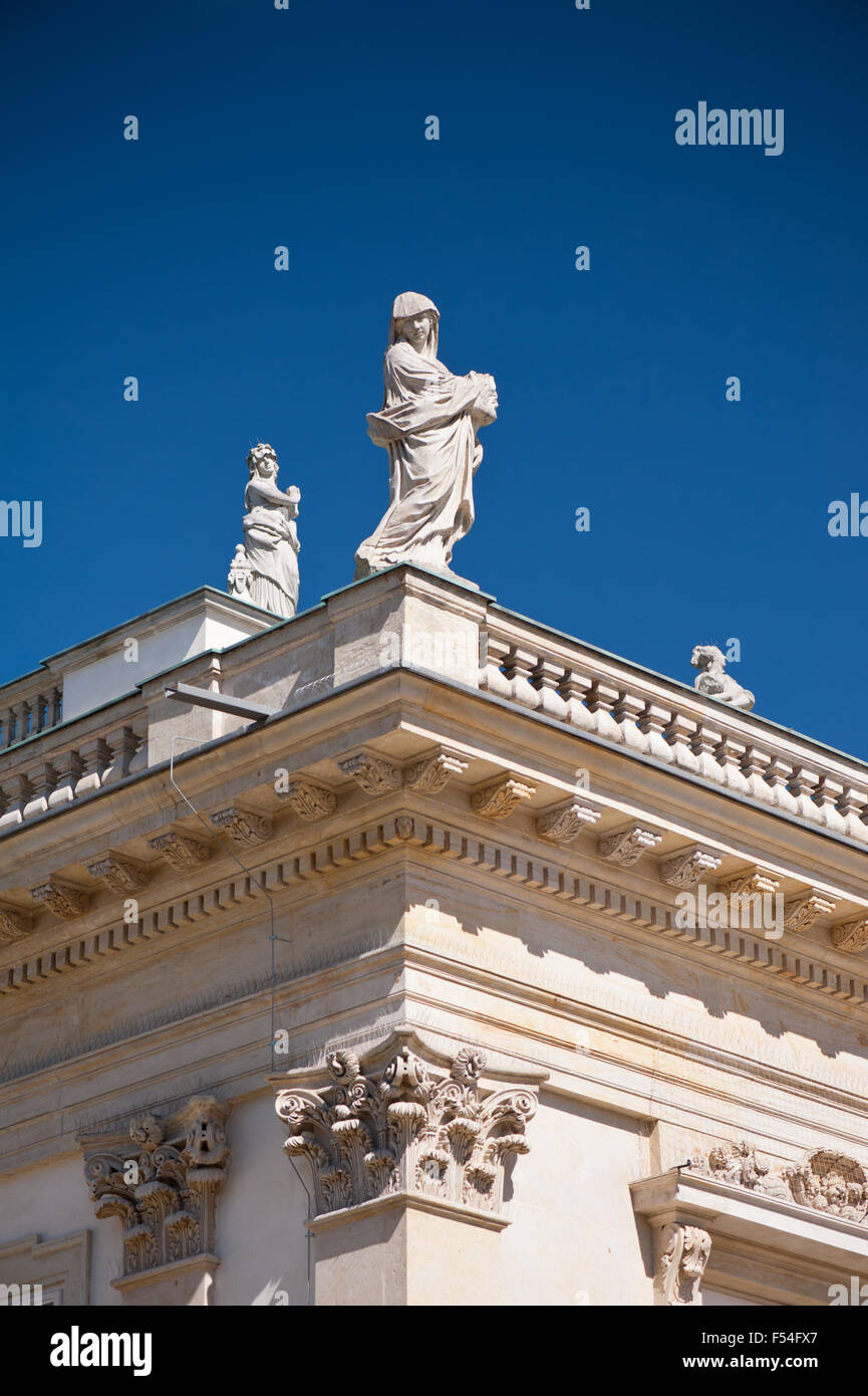 Figures with Polarising filter, different effects on two images in serie, one with and one without circular polarising filter... Stock Photo