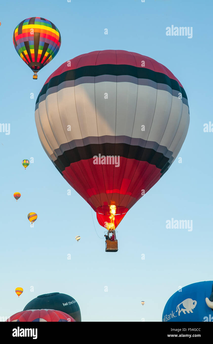 Hot Air Balloons, Albuquerque, New Mexico, USA Stock Photo