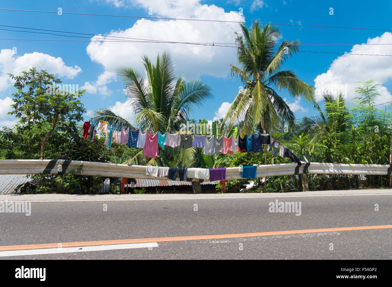 Clothes drying on palm tree hi-res stock photography and images - Alamy