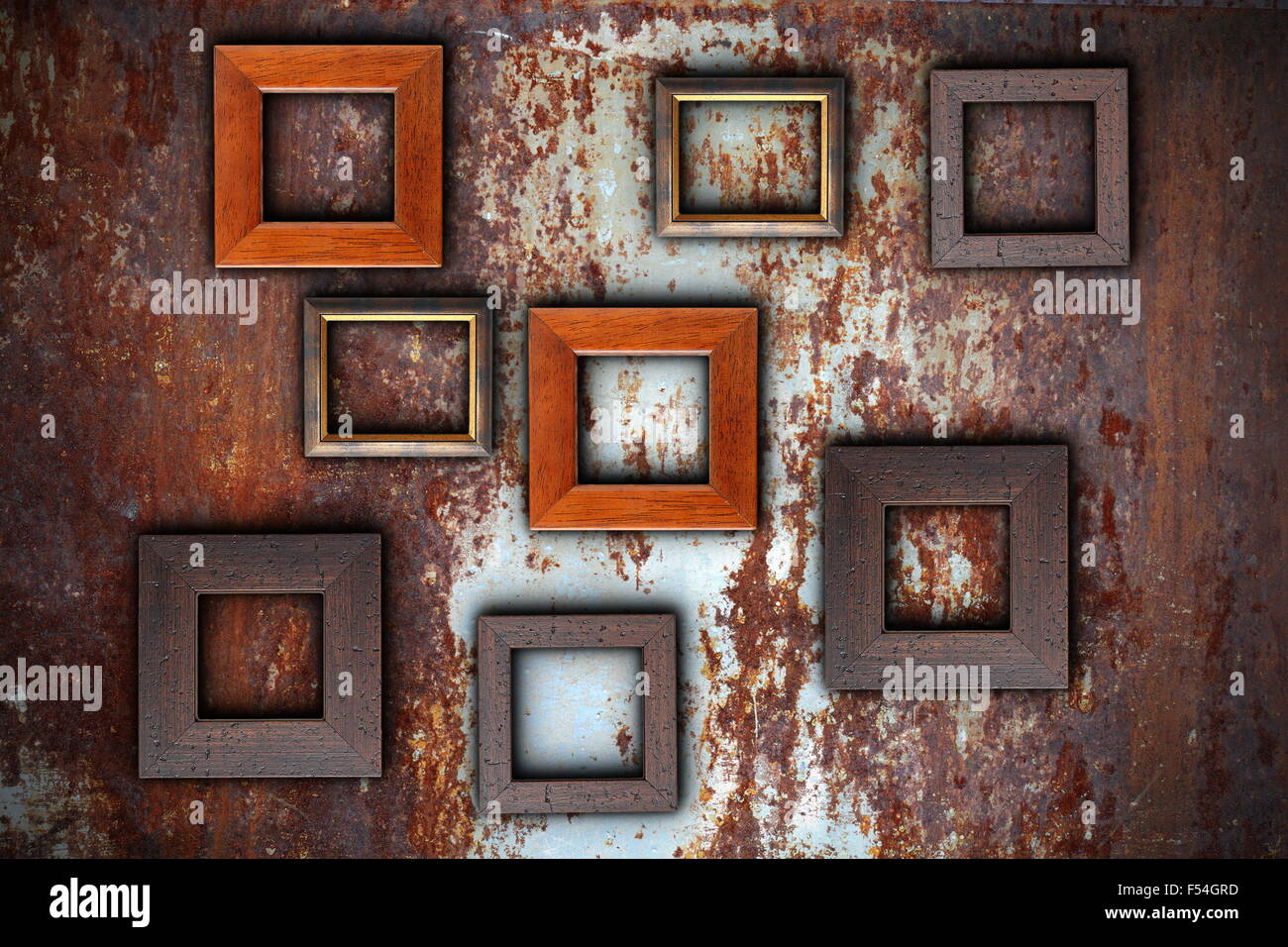 picture frames on abstract surface ready for your design Stock Photo