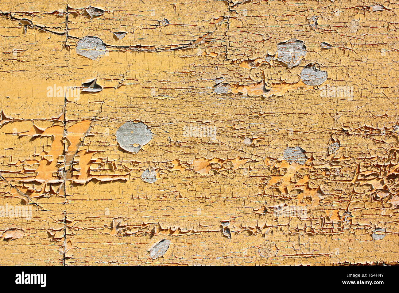 grungy yellow paint on wood, texture for your design Stock Photo