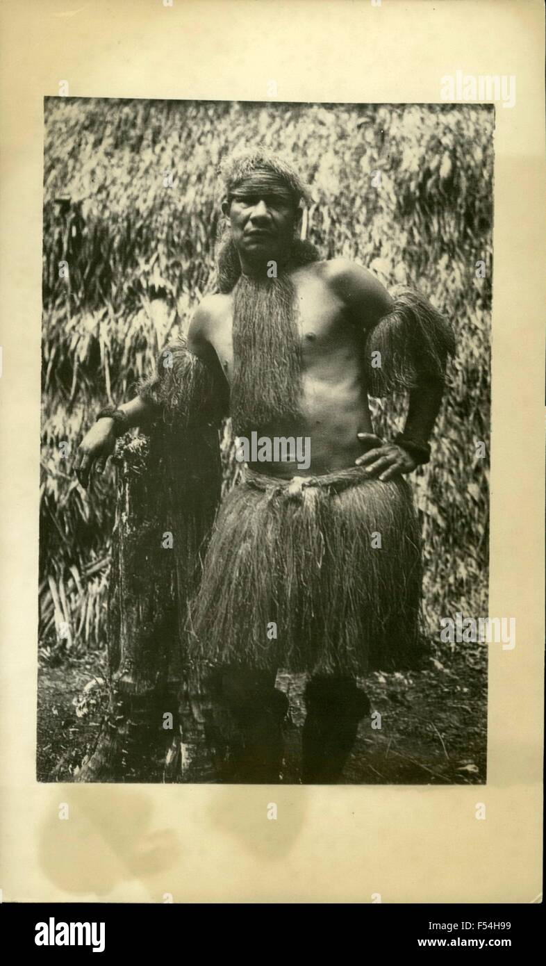 1968 - Yagua Indian Chief of a tribe of former headhunters deep in the Amazon jungle, visited on a  Green Hell  tour. (Credit Image: © Keystone Pictures USA/ZUMAPRESS.com) Stock Photo