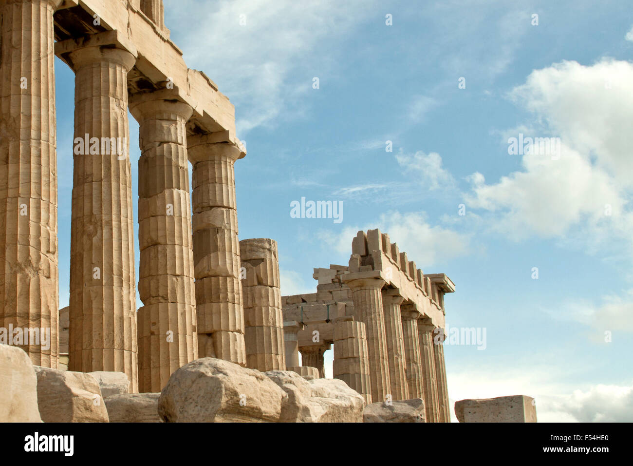 Athens, Greece- September 22,2015: Parthenon temple on the Acropolis in Athens, Greece Stock Photo