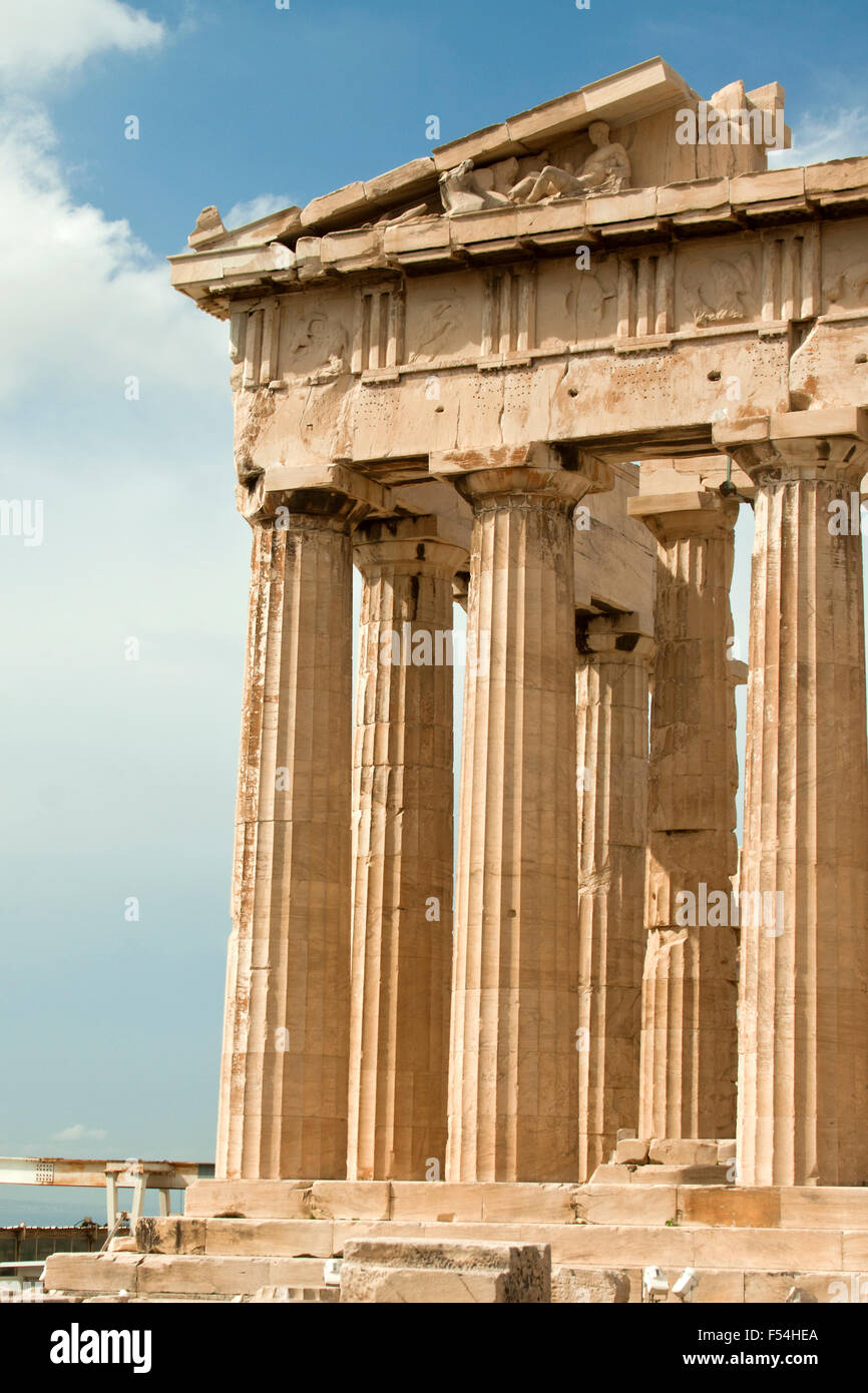 Athens, Greece- September 22,2015: Parthenon temple on the Acropolis in Athens, Greece Stock Photo