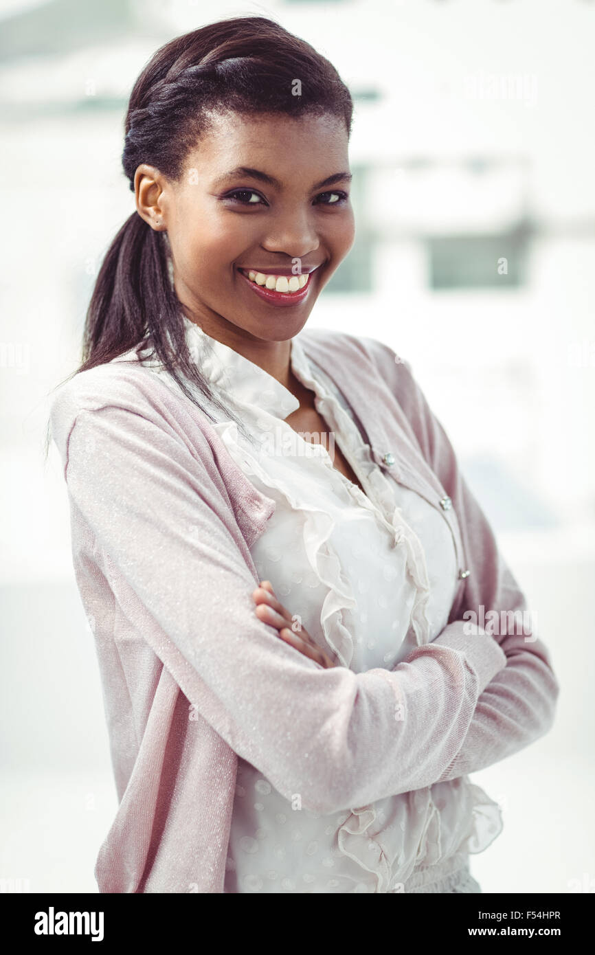 Smiling crestive business woman Stock Photo