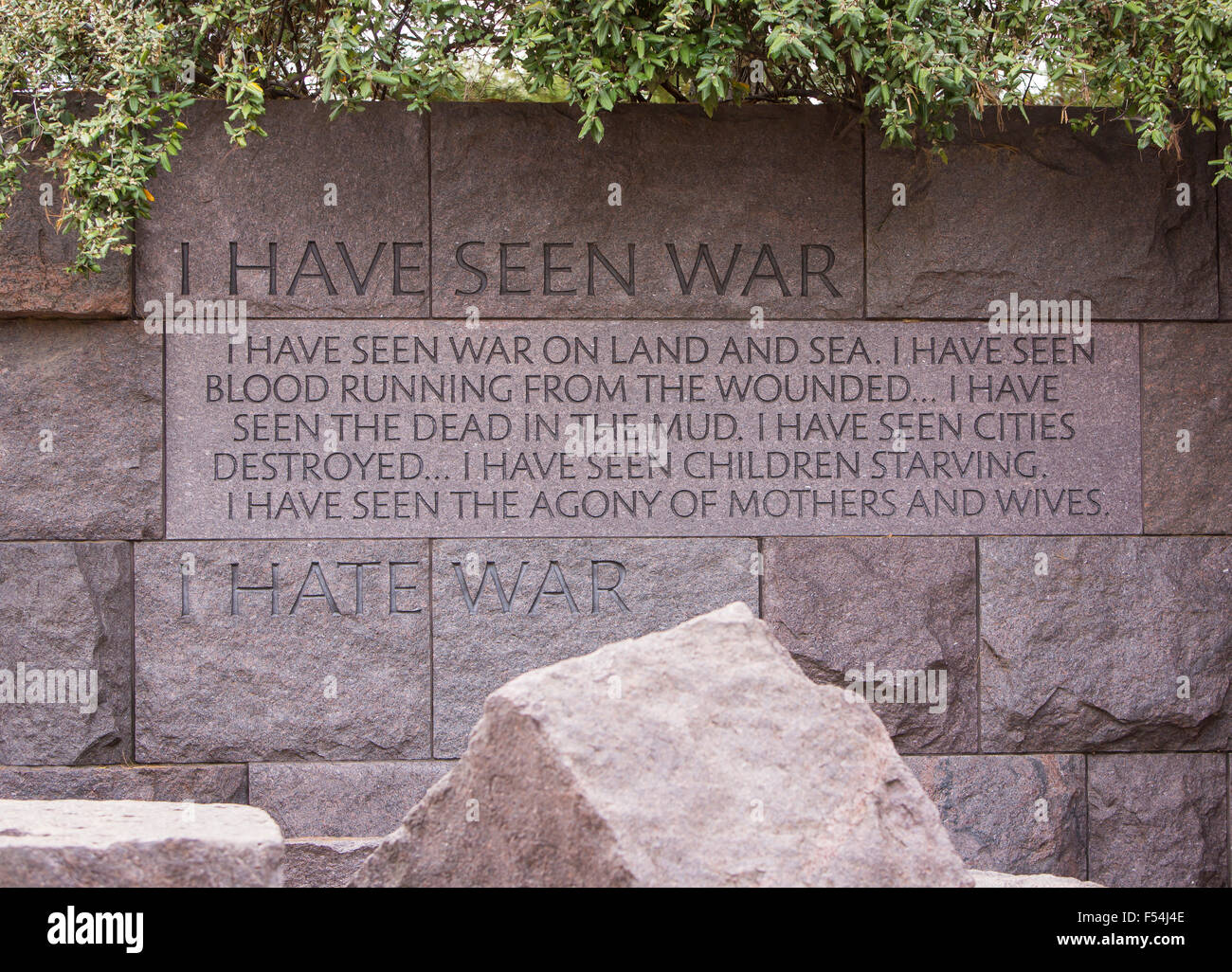 WASHINGTON, DC, USA - Franklin Roosevelt Memorial Stock Photo
