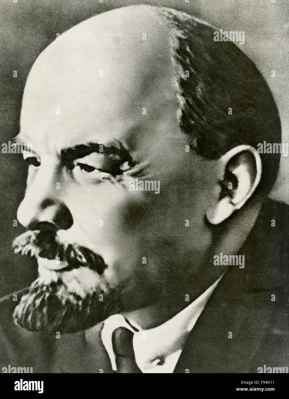 Portrait of Vladimir Ilyich Ulyanov Russian politician, said Lenin Stock Photo