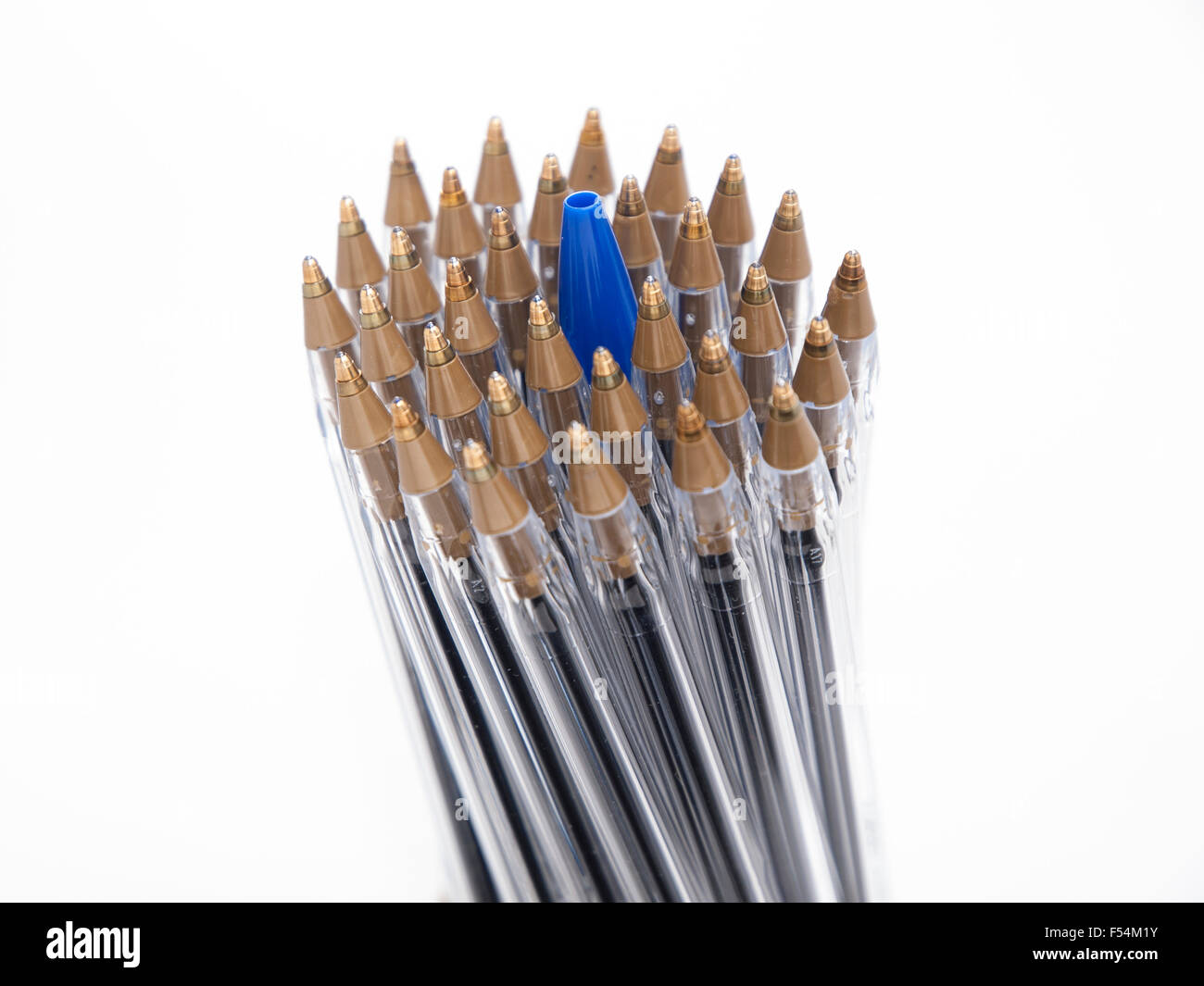 Bic Crystal Blue pens Stock Photo