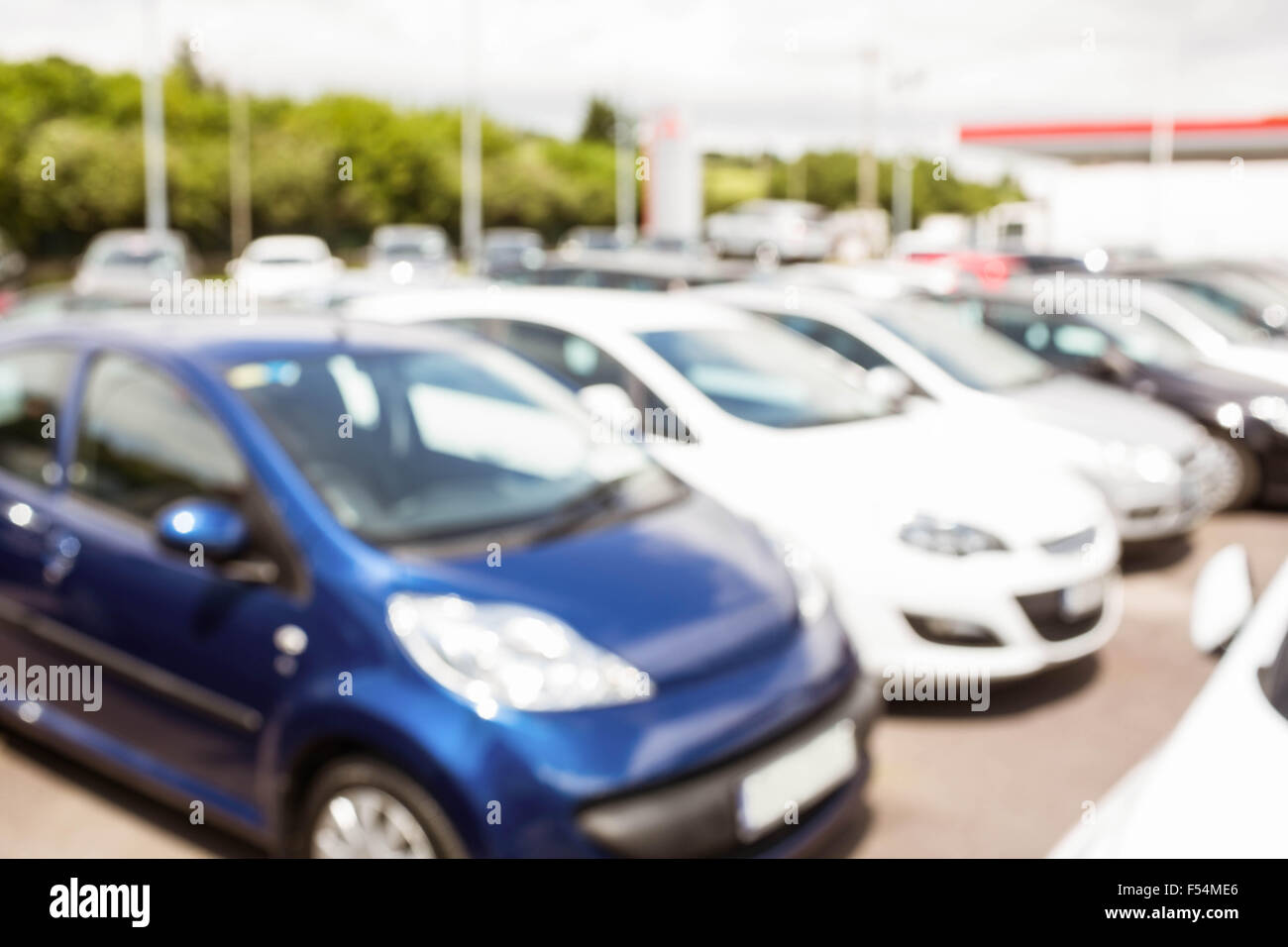 View of row new car Stock Photo