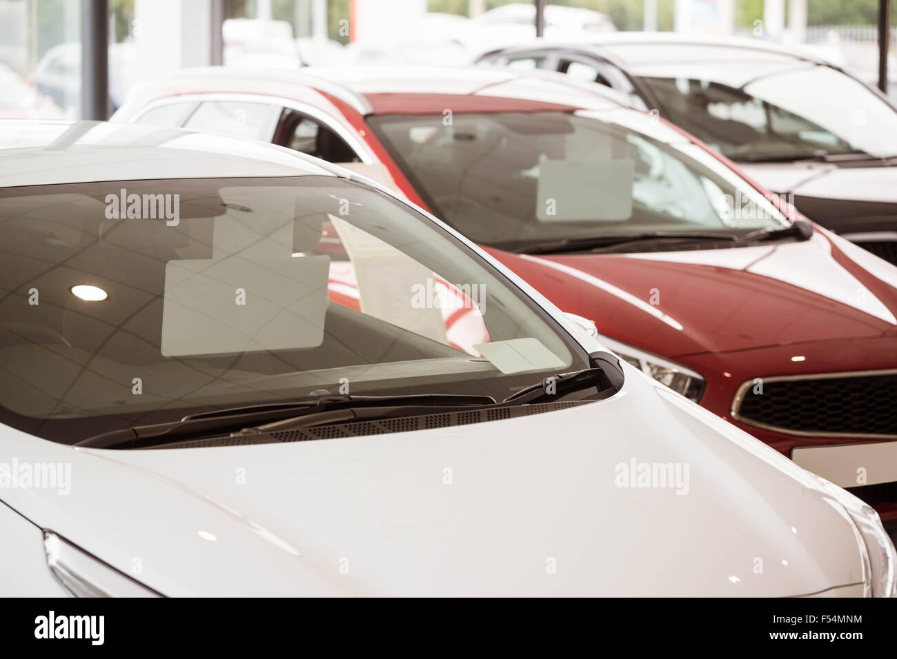 View of row new car Stock Photo