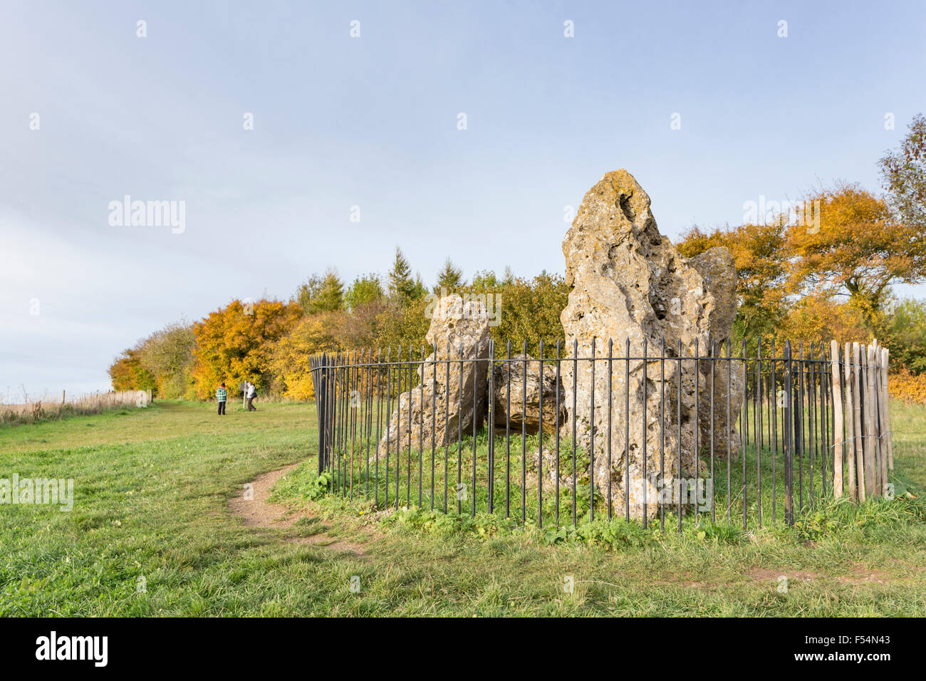 The Whispering Knights, a Neolithic burial place, part of the Rollright Stones, Oxfordshire, England, UK Stock Photo