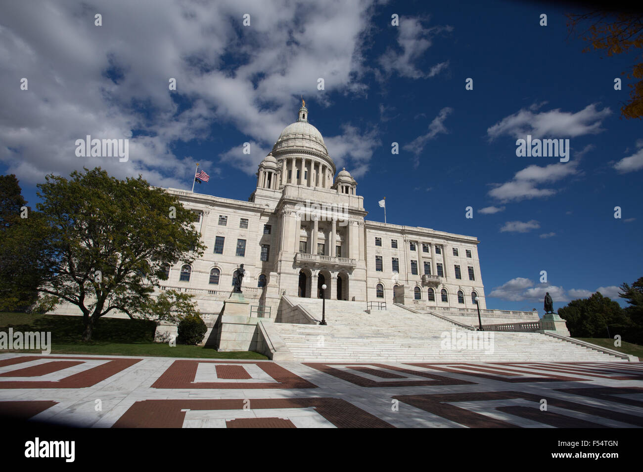 rhode island state house statue providence Stock Photo