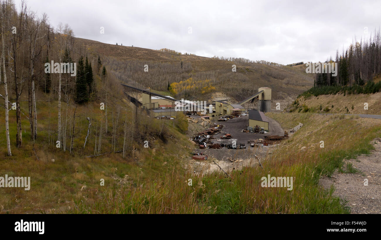 Coal Mine industrial Utah Mountains Stock Photo Alamy