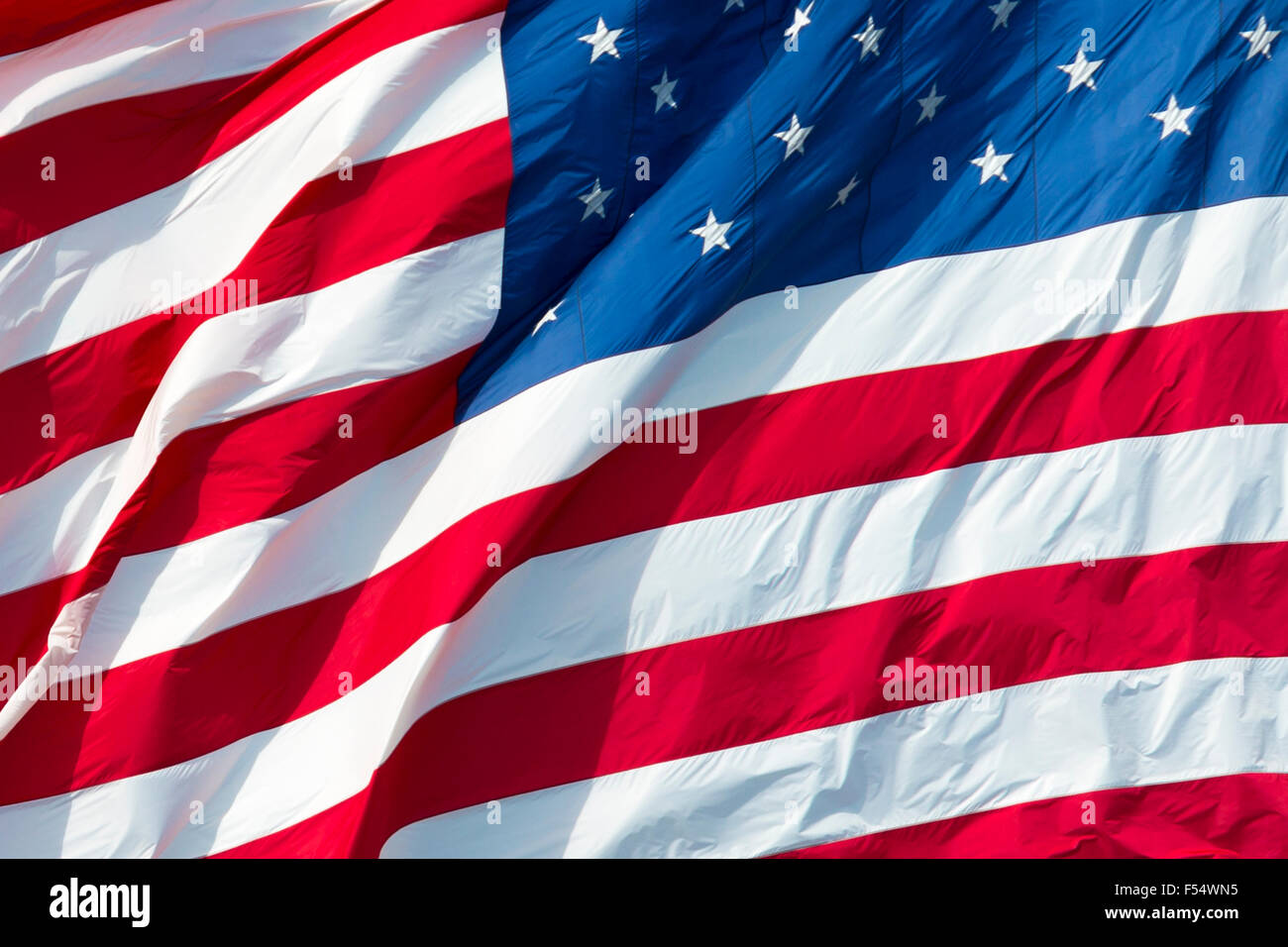 Stars and Stripes American flag blowing in the wind, USA Stock Photo ...