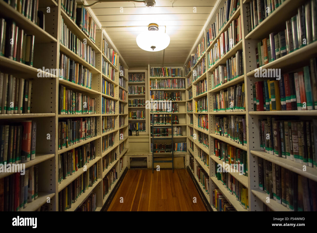 old library bookshelves Stock Photo